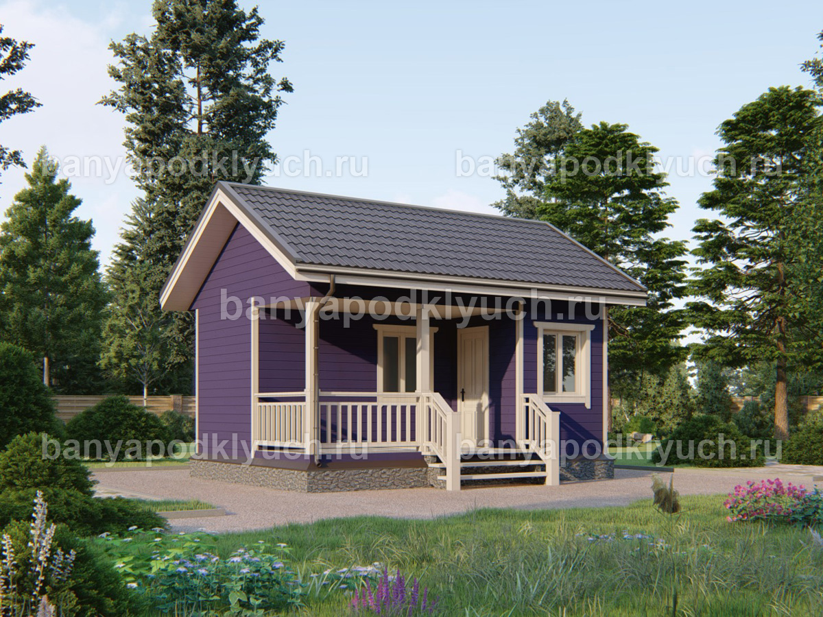 Каркасная баня 6x4.5 м Каркасная баня 6x4.5 м