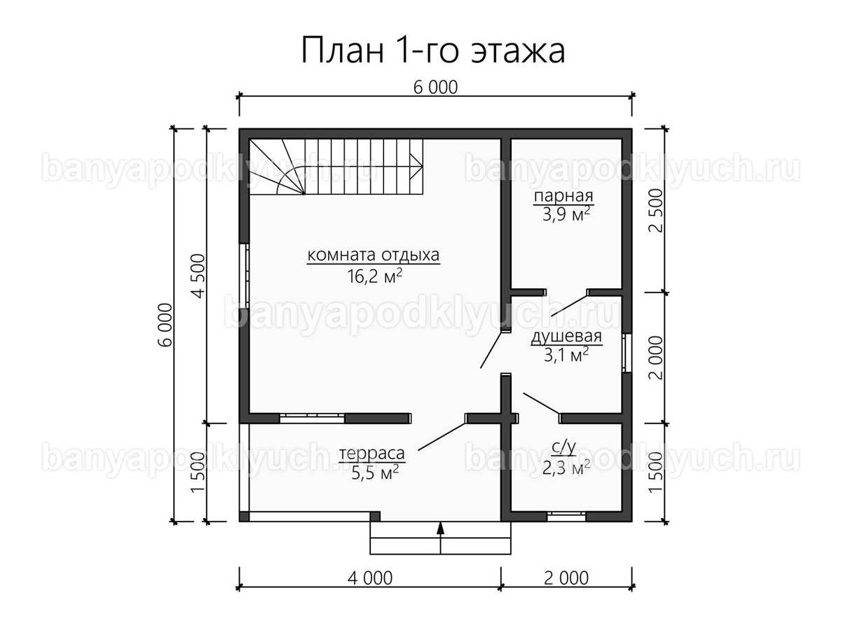Каркасная баня 6x6 м Каркасная баня 6x6 м